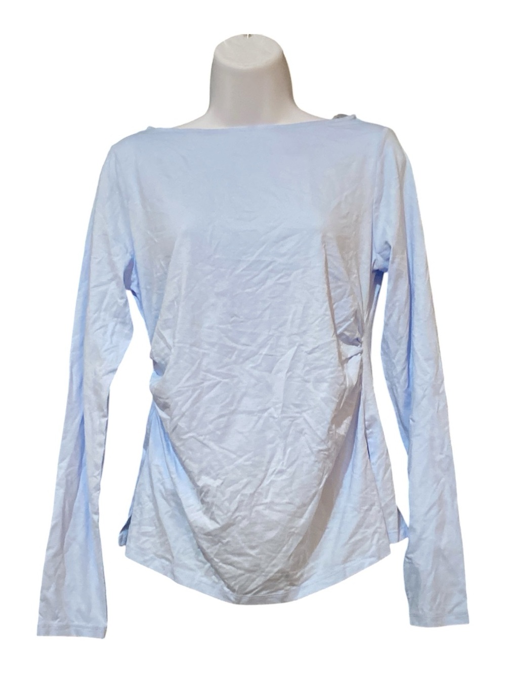 wild fable Light Blue Boatneck Long Sleeve Top